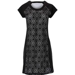 Krimson klover black jasmine laser cut cap sleeve dress size medium